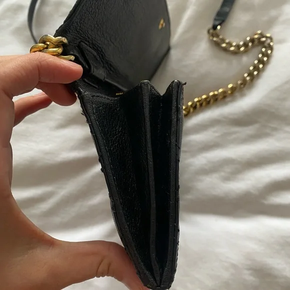 MARC JACOBS quilted black leather wallet on chain with gold hardware - Picture 4 of 7